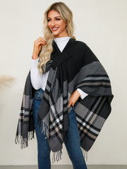 Autumn Winter Cashmere Knitted Cape Cloak Shawl