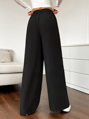 Elegant High Waist Wide Leg Casual Pants