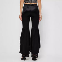 Women Elegant Lace Casual Bell Bottom Pants