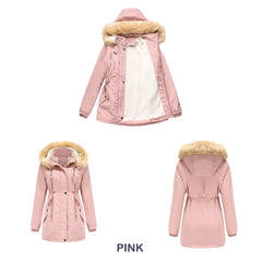 Women Thick Lambskin Cotton-Padded Coat