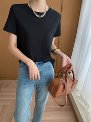 Cozy Series Basic Slimming Shoulder T Shirt