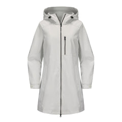 Women Hooded Long Sleeve Windbreaker Coat