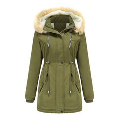 Women Thick Lambskin Cotton-Padded Coat