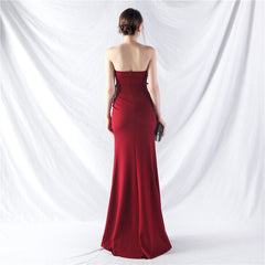 Elegant Sweetheart Sleeveless Satin Evening Dress