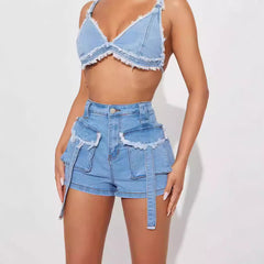 Sexy Frayed Denim Shorts