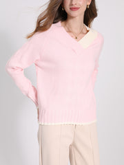 Pink Classic Loose Soft Glutinous Pullover