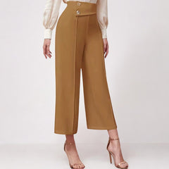 High Waist Wide Leg Drooping Straight Casual Pants