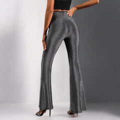 Elegant High Waist Tight Stretch Flared Pants