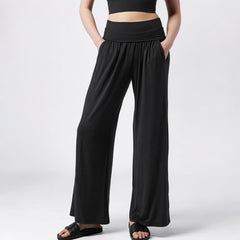 High Rise Wide Leg Casual Pants