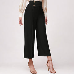 High Waist Wide Leg Drooping Straight Casual Pants