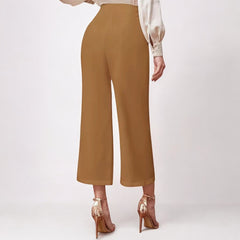 High Waist Wide Leg Drooping Straight Casual Pants