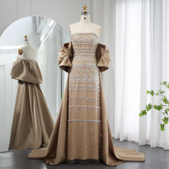 Luxury Sage Green Evening Dress with Cape