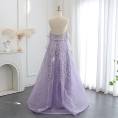 HELEN Luxury Beaded Lilac Evening Dress