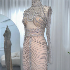 Luxury Crystal Tassel Evening Dress