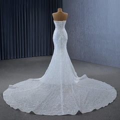 2-in-1 Sequins Sheath Wedding Dress with Detachable Sleeves