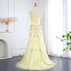 Luxury Beaded Appliques Satin Evening Dress