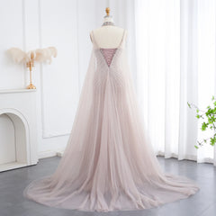 HELEN Luxury high-neck Evening Dress with Chocker Cape