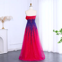 Luxury Elegant Off Shoulder Beaded Party Gown