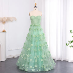 HELEN Luxury 3D Flowers Evening Dress with Cape