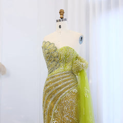 Luxury Beaded Evening Dress with Cape Sleeve - Elegant Formal Gown