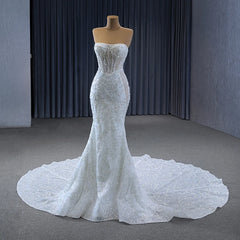 2-in-1 Sequins Sheath Wedding Dress with Detachable Sleeves