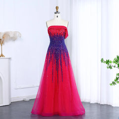 Luxury Elegant Off Shoulder Beaded Party Gown