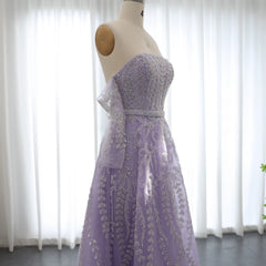 HELEN Luxury Beaded Lilac Evening Dress