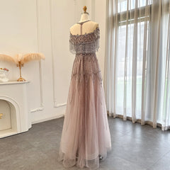 Luxury Tassel Heavy Beaded Evening Dress