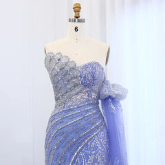 Luxury Beaded Evening Dress with Cape Sleeve - Elegant Formal Gown