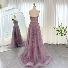 HELEN Luxury Crystal Tulle A-Line Evening Dress