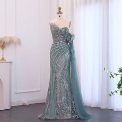 Luxury Beaded Evening Dress with Cape Sleeve - Elegant Formal Gown