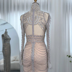 Luxury Crystal Tassel Evening Dress