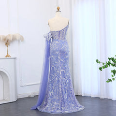 Luxury Beaded Evening Dress with Cape Sleeve - Elegant Formal Gown