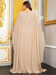 Plus Size Chiffon shawl Evening Dress