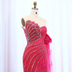 Luxury Beaded Evening Dress with Cape Sleeve - Elegant Formal Gown