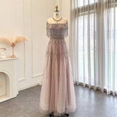 Luxury Tassel Heavy Beaded Evening Dress