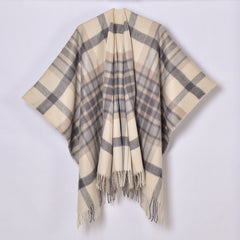 Double Sided Plaid Scarf Shawl