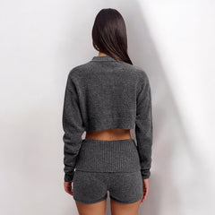 Autumn Woolen French Casual Short Cardigan