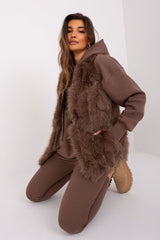 Standard fur vest with slip pockets