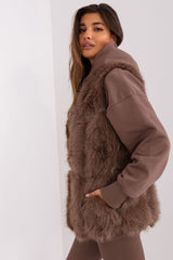 Standard fur vest with slip pockets