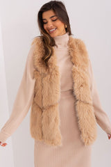 Standard fur vest with slip pockets