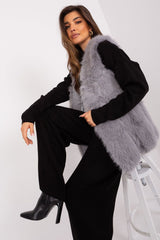 Standard fur vest with slip pockets