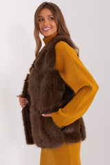 Standard fur vest with slip pockets