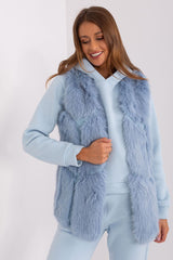 Standard fur vest with slip pockets