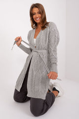 Long sleeves variegated texture cardigan