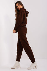 Long-sleeve hooded sweater and pants set