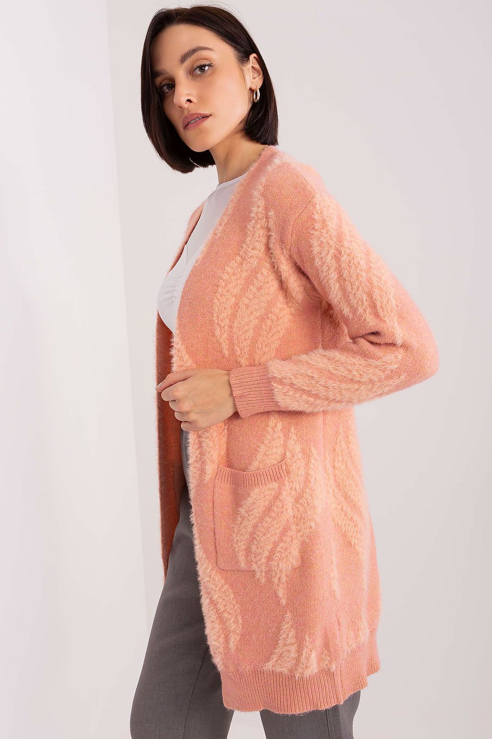 AT Casual Long Textured Cardigan Secondary image