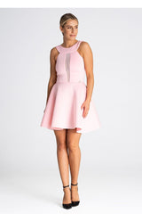Short cocktail dress with a fitted top