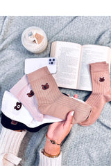 Long teddy bear women's socks