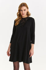Charming 3/4-length sleeves evening dress in black